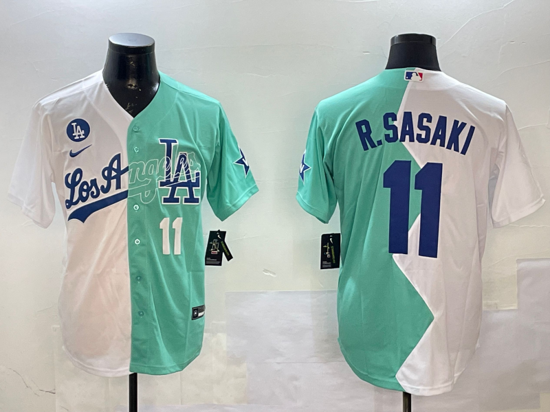 Men Los Angeles Dodgers 11 R Sasaki white 2025 MLB nike jersey style 43